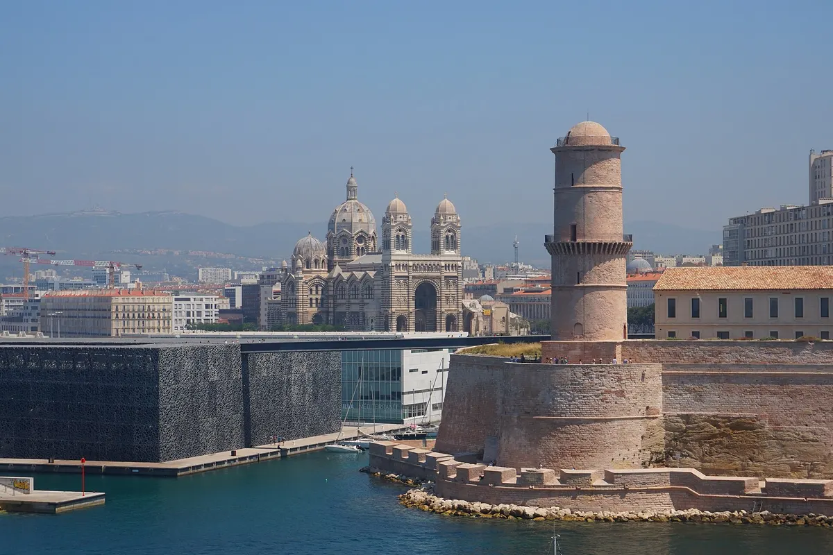 Le Mucem, le fort Saint-Jean et la cathédrale de la Major